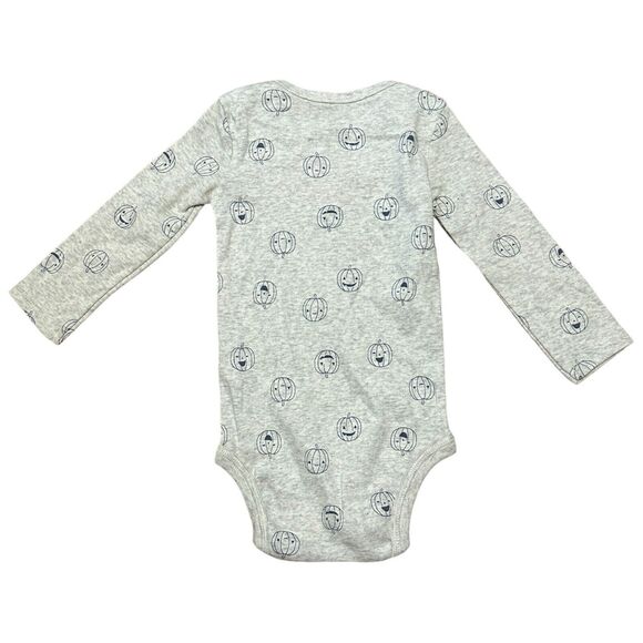 Carter’s Size 12 Months “My First Halloween” Gray Pumpkin Bodysuit Top NWOT - Picture 4 of 6